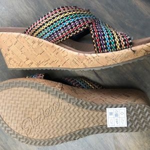 skechers delighted wedge sandal